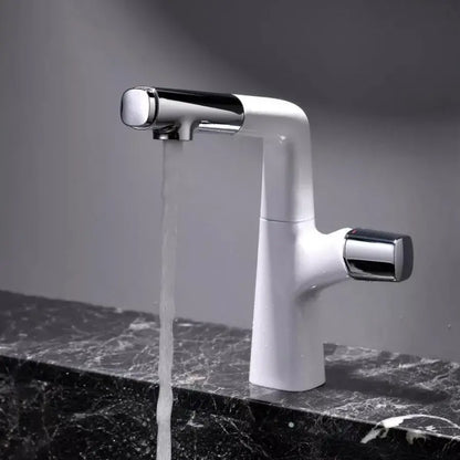 Batériový umývanie s extrahovateľnou sprchou, sanitárnou mosadzou, chrómom a bielym, mp016b/c