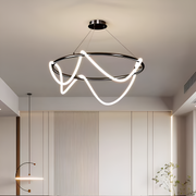 Zavesená Lustra LED Celesti s diaľkovým ovládaním, Daisy, priemer 60 cm, 3000K/4000K/6000K, čierna