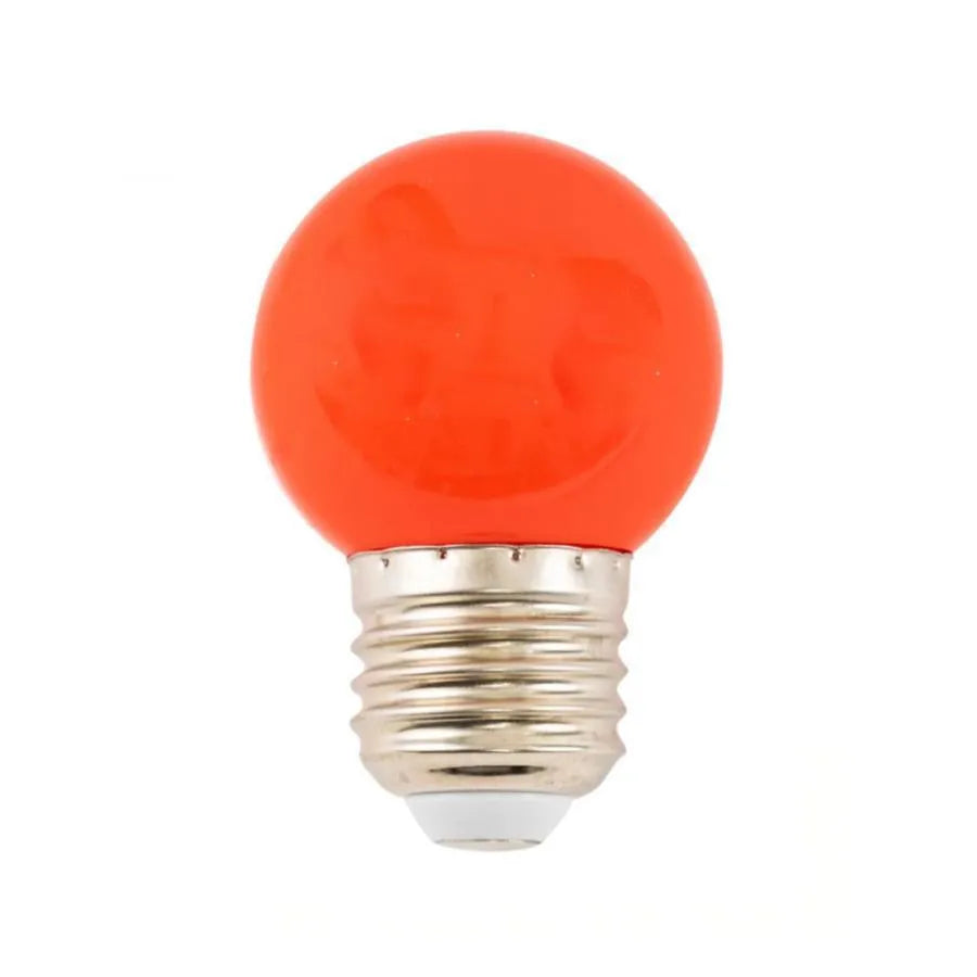 LED žiarovka, E27, 2W, červená