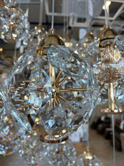 Krištáľový LED luster KILKENNY Culmino, 144W, neutrálne svetlo, priemer 60 cm, zlatý