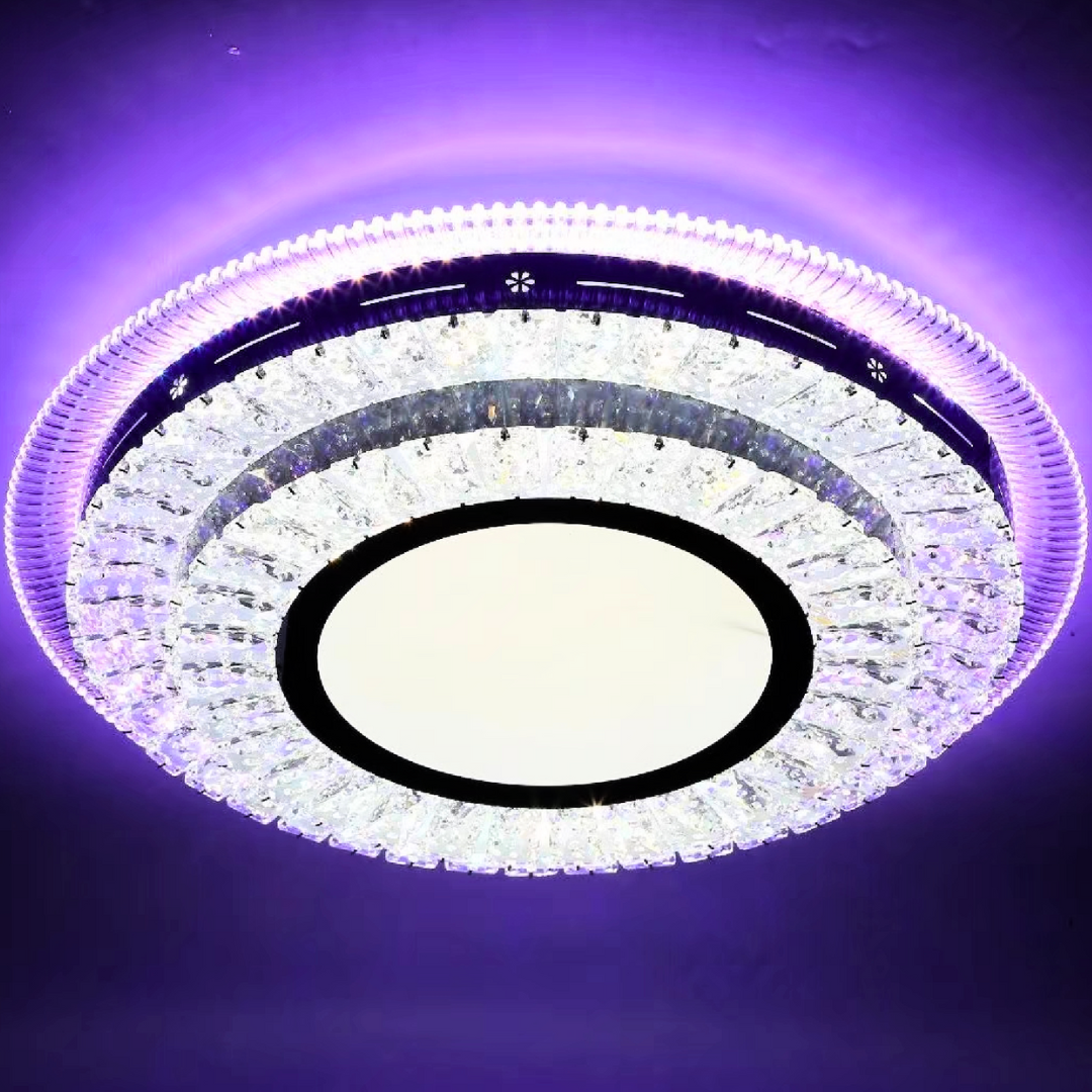 LED luster s diaľkovým ovládaním miralux Krysola, 96 W, Cold/Hot/RGB Light, čierna, čierna