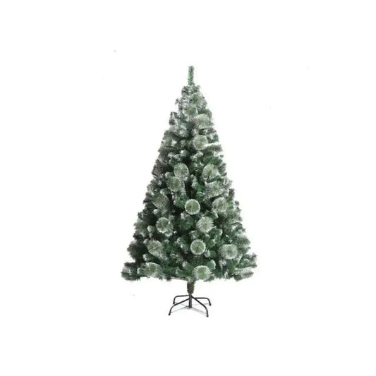 Umelá jedľa, 150 cm, zelená s bielym