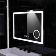 Zrkadlové LED obdĺžnik 90x60cm Souverain Motionglow Marcello Demonant Clock Defosting System