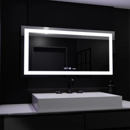 Zrkadlo LED obdĺžnik 160x80cm Verite Motionglow Marcello Clock Defrition System a Smierble Therometer