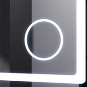 Zrkadlové LED obdĺžnik 90x60cm Souverain Motionglow Marcello Demonant Clock Defosting System