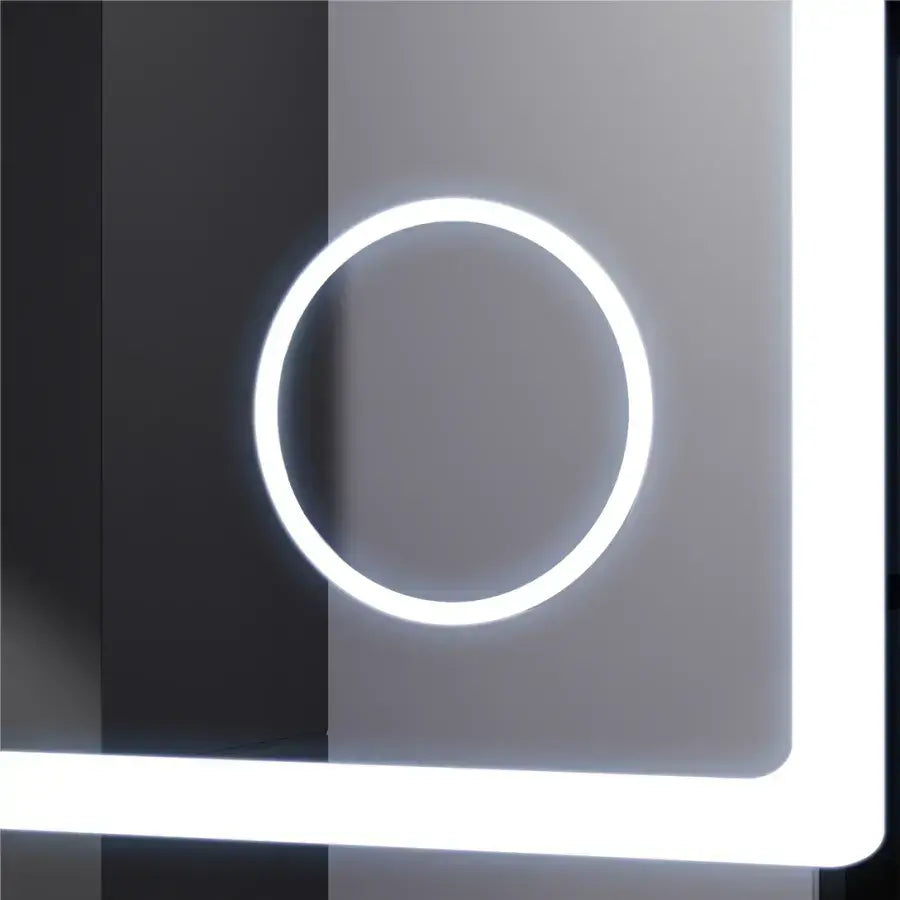 Zrkadlové LED obdĺžnik 90x60cm Souverain Motionglow Marcello Demonant Clock Defosting System