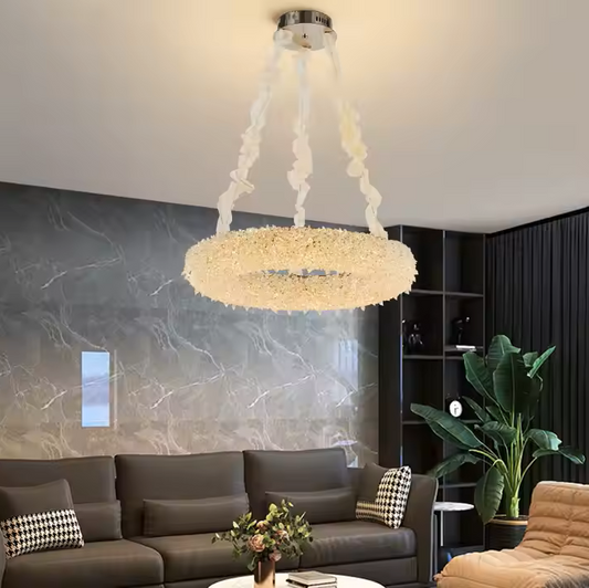 Krištáľový luster PRAGA Magno, 26W, teplé/studené/neutrálne svetlo, priemer 55cm, zlatý, nastaviteľná výška