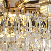 Crystal Luster Versailles petito 3xe14, priemer 30 cm, lesklé a čierne zlato, nastaviteľná výška