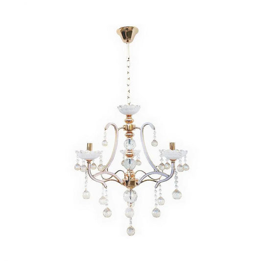 Luster Ari, 3*e14, biely, kov s kryštálom