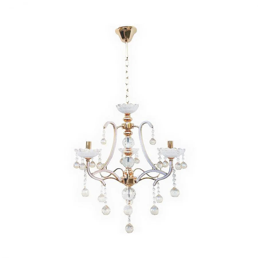 Luster Ari, 3*e14, biely, kov s kryštálom