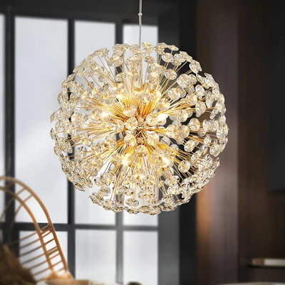 Krištáľovo luster minúta 9x G9, priemer 50 cm, lesklé zlato, nastaviteľná výška