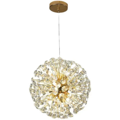 Krištáľovo luster minúta 9x G9, priemer 50 cm, lesklé zlato, nastaviteľná výška