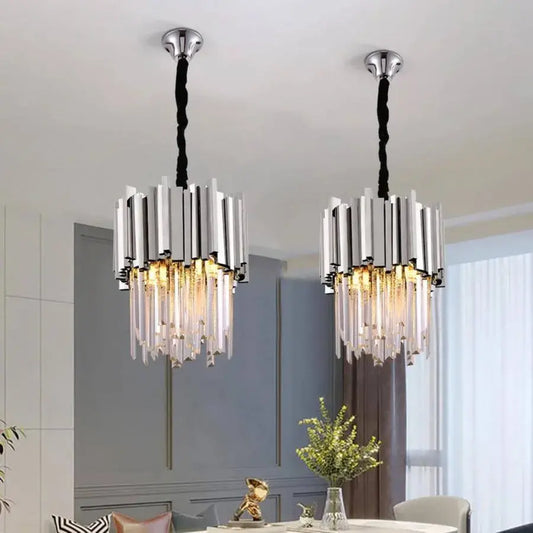 Crystal blois petito 3xe14 luster, priemer 30 cm, striebro, nastaviteľná výška