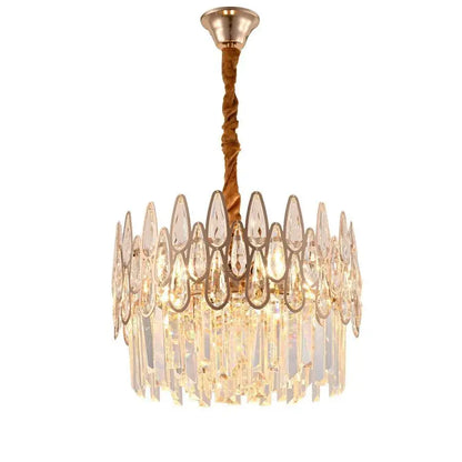 Krištáľový luster Alhambra Noble 5x E14, priemer 40 cm, lesklé zlato, nastaviteľná výška
