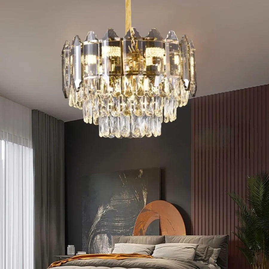 Cristal luster Alfred 6x E14 zlatý