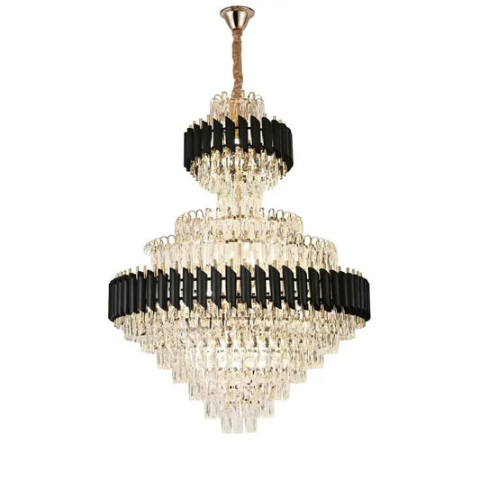 Crye luster Versailles Grande supremo 10xe14, 60 cm x priemer 90 cm, lesklé a čierne zlato, nastaviteľná výška