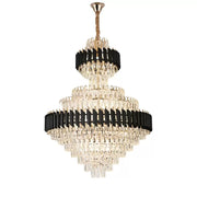Crystal Luster Versailles supremo Real 20xE27, priemer 80 cm x výška 110 cm, lesklé a čierne zlato, nastaviteľná výška