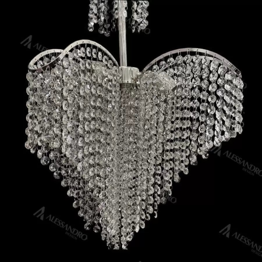 Luster Crystal Baylor 4x E27 44 cm priemer striebra