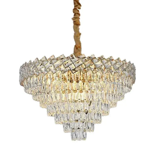 Crystal Luster Windsor supremo 16xe27, priemer 80 cm, lesklé zlato, nastaviteľná výška