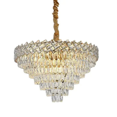 Crystal Luster Windsor supremo 16xe27, priemer 80 cm, lesklé zlato, nastaviteľná výška