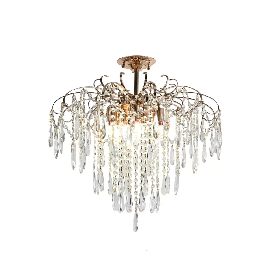 Crystal Luster Ego 9x E27, priemer 60 cm, lesklé zlato