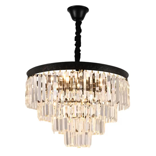 Candelabru Cristal Frank 10x E27 Negru Candelabre Cristal Default Title Alessandro Design
