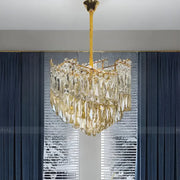 Luster krištáľový topkapi petito 3xe27, priemer 30 cm, lesklé zlato, nastaviteľná výška