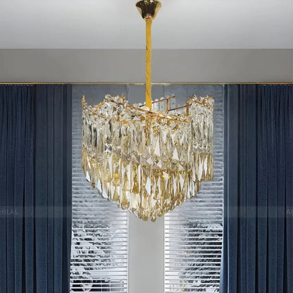 Luster krištáľový topkapi petito 3xe27, priemer 30 cm, lesklé zlato, nastaviteľná výška