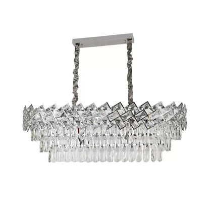 Crystal Luster Windsor Regalis 10XE27, priemer 85 cm, lesklý chróm, nastaviteľná výška