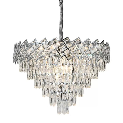 Luster Jordan Crystal 10 x E27 striebro