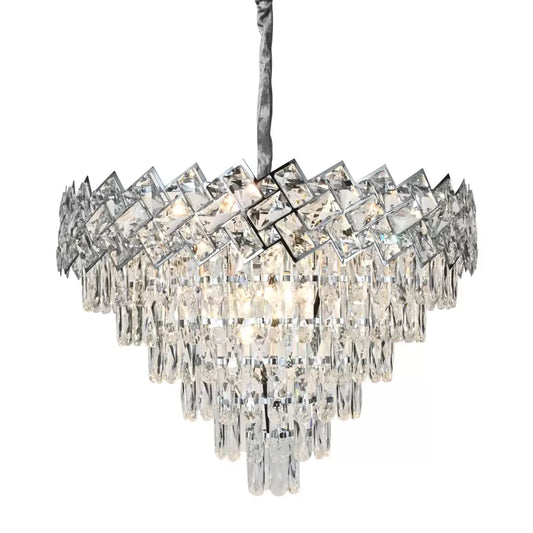 Luster Jordan Crystal 10 x E27 striebro