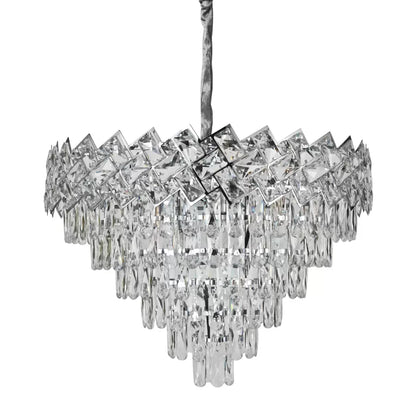 Luster Jordan Crystal 10 x E27 striebro