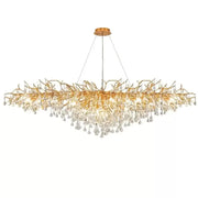 Lustrový krištáľ Kaiser 13x priemer G9 120 cm zlata