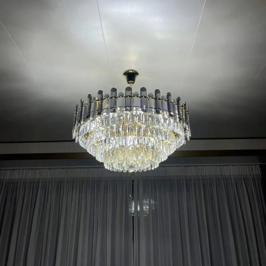 Luster krištáľový kaison 16xe14 zlato