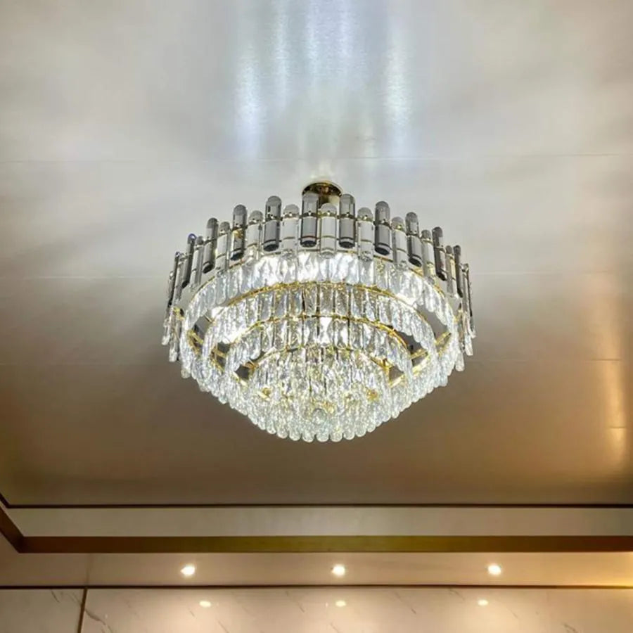 Luster krištáľový kaison 16xe14 zlato