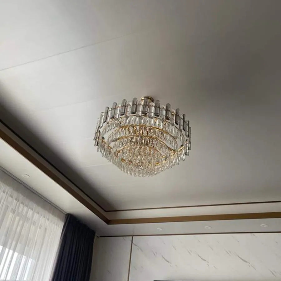 Luster krištáľový kaison 16xe14 zlato