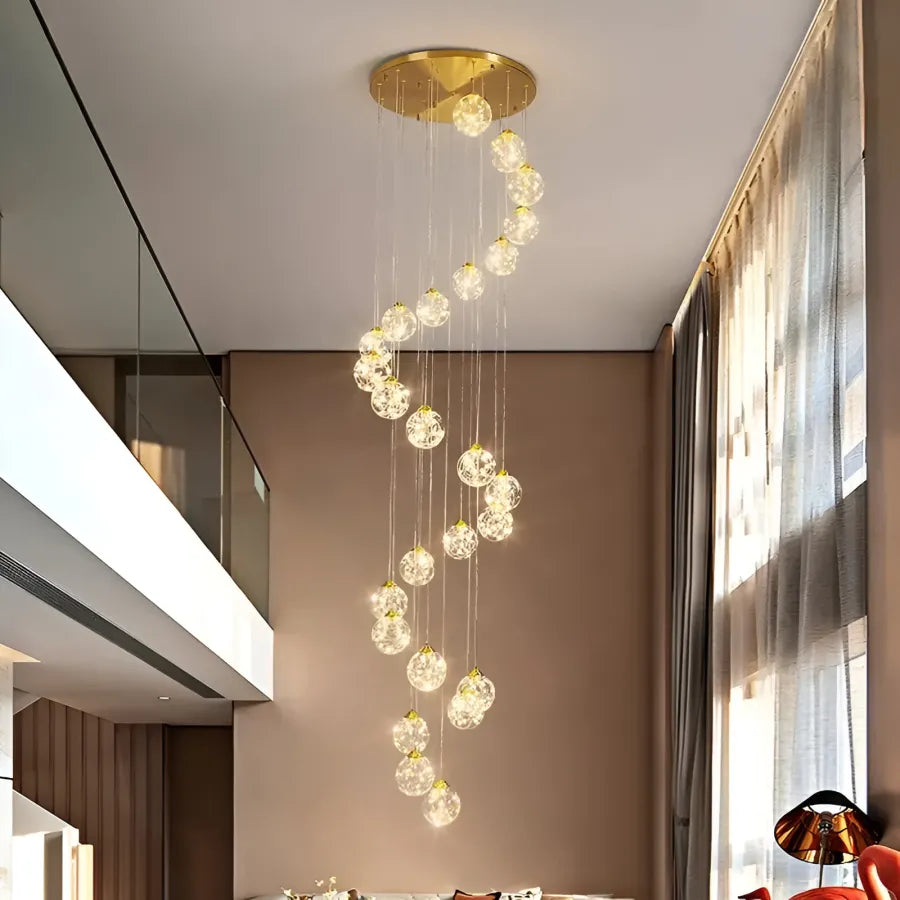 Lustrový kryštál LED Ismini Golden