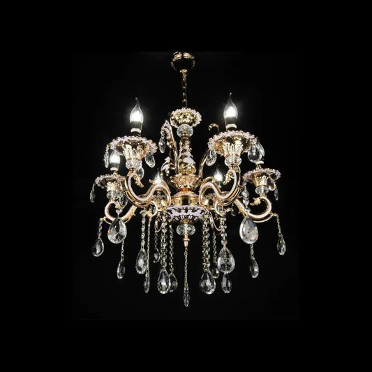 Crystal Luster Luciano, 6*E14, zlato, kov a kryštál