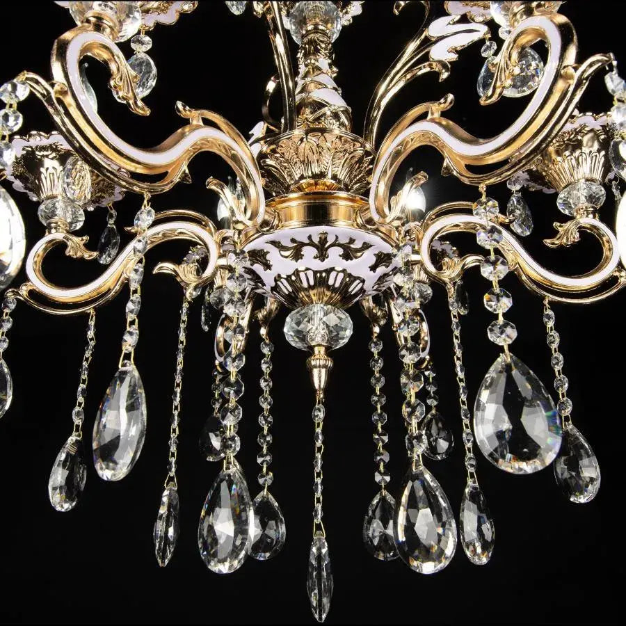 Crystal Luster Luciano, 6*E14, zlato, kov a kryštál