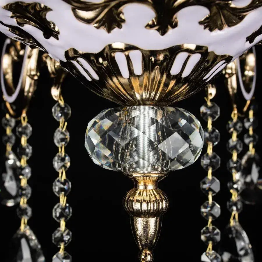 Crystal Luster Luciano, 6*E14, zlato, kov a kryštál