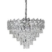 Crystal Luster Windsor Eleganza 5x E27, priemer 49 cm, lesklý chróm, nastaviteľná výška