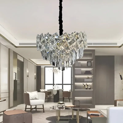 Crystal Luster Windsor Noble 5xE27, priemer 40 cm, lesklý chróm, nastaviteľná výška
