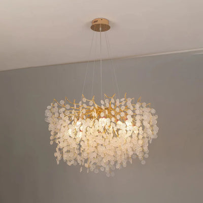 Cristal Waltz Serenade luster, 5x G9, zlato, 45 cm, nastaviteľná výška
