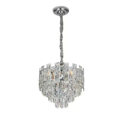 Cristal luster Niklaus 4x E27 striebro