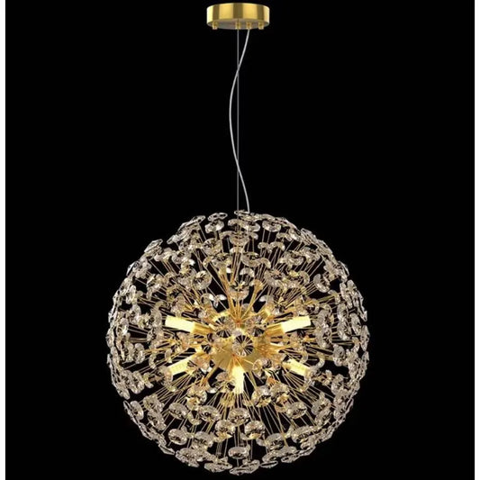 Crystal Lustr Minute 8x G9, priemer 40 cm, lesklé zlato, nastaviteľná výška