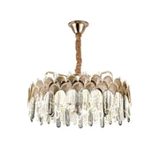 Lustrový LED kryštál LED LED s diaľkovým ovládaním Griffin 244W Smotable Gold