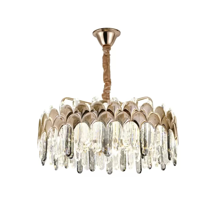Lustrový LED kryštál LED LED s diaľkovým ovládaním Griffin 244W Smotable Gold