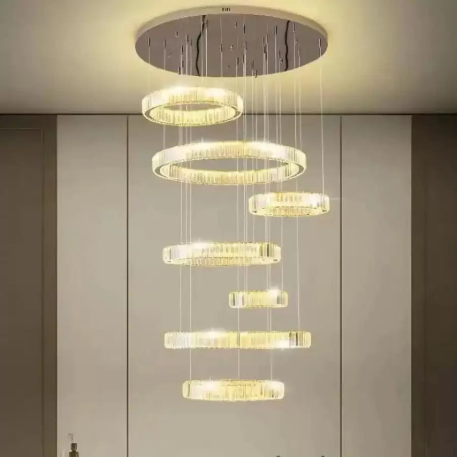 LED krištáľový luster s Mesiášom 128 W Silver Diaľciom