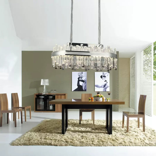 LED krištáľový luster s Morgan 140W diaľkovým ovládaním striebra