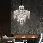 Luster LED s Crystal s diaľkovým ovládaním Oscar 59 W Silver Daisy